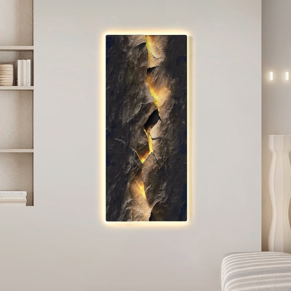 Extra-Large Modern LED Wall Art with Backlit Light Home Decor — USB Powered window image