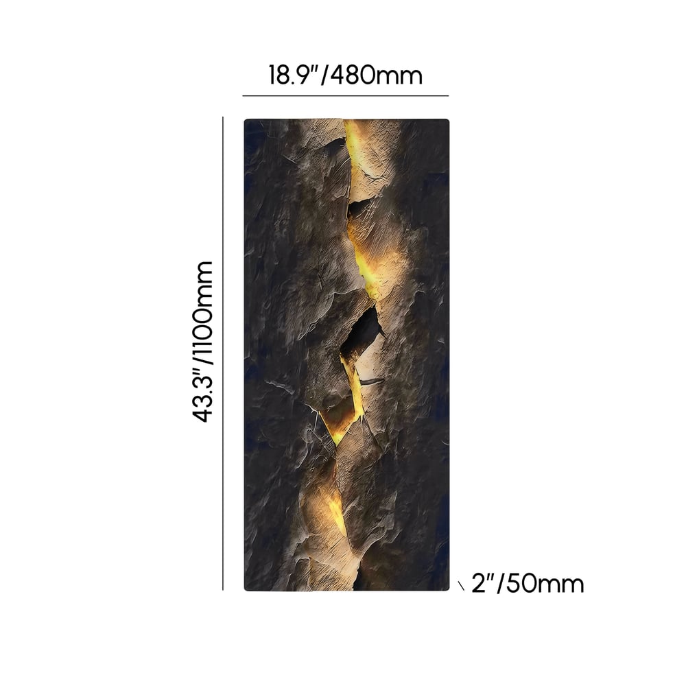 Extra-Large Modern LED Wall Art with Backlit Light Home Decor — USB Powered weights dimensions image