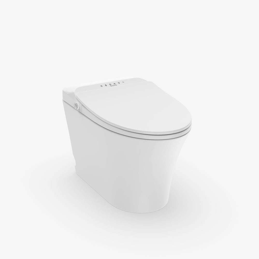 Smart Toilet Modern White Rimless Back To Wall with Dual Flush (3 Star) window image