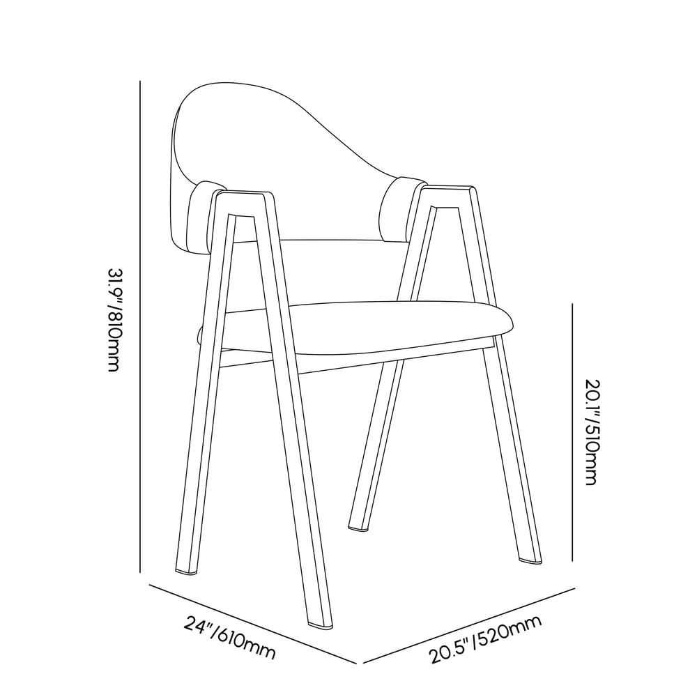 Set of 2 Modern White Dining Chairs with Boucle Upholstery Natural Color Legs weights dimensions image