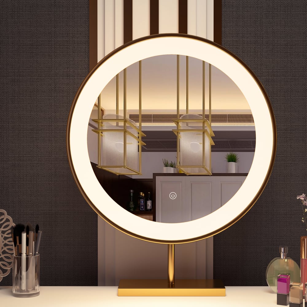 Modern White Extendable Makeup Vanity 5 Drawers Dressing Table Set with Stool and Mirror window image