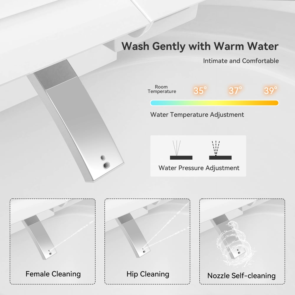 Hynova AX8 Compact Automatic Smart Bidet Toilet with Pre-Moistened |Eco Mode window image