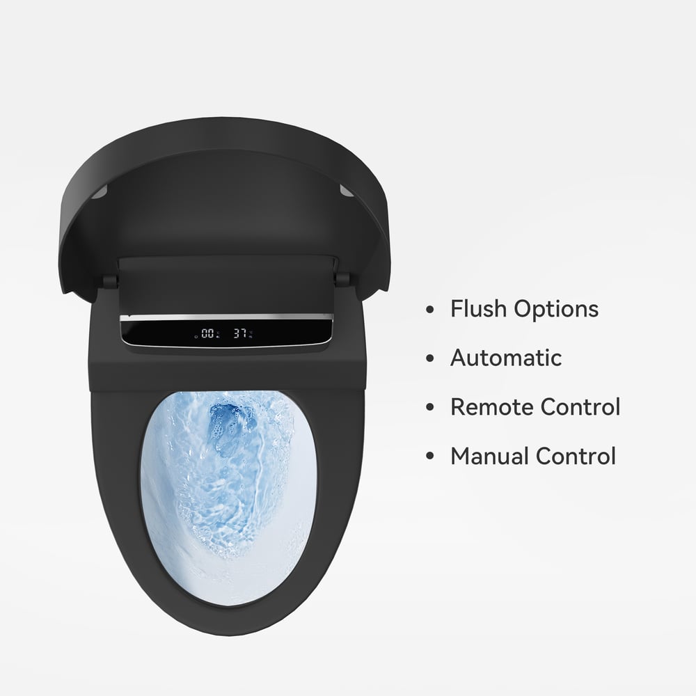 Hynova AX7 Automatic One-Piece Elongated Smart Bidet Toilet with Heated Seat | Dryer window image