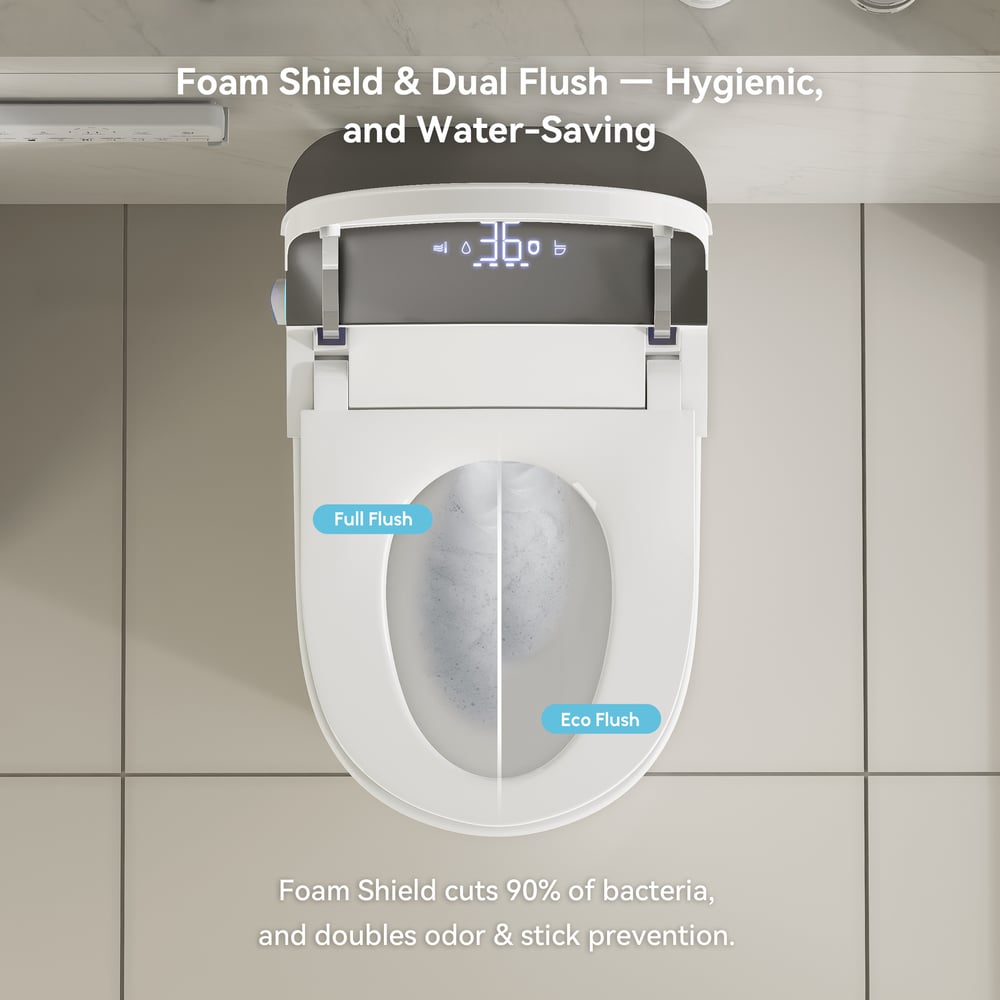 Hynova AX7 Automatic Smart Bidet Toilet with Built-in Tank 1.27 GPF, ADA Compliant window image