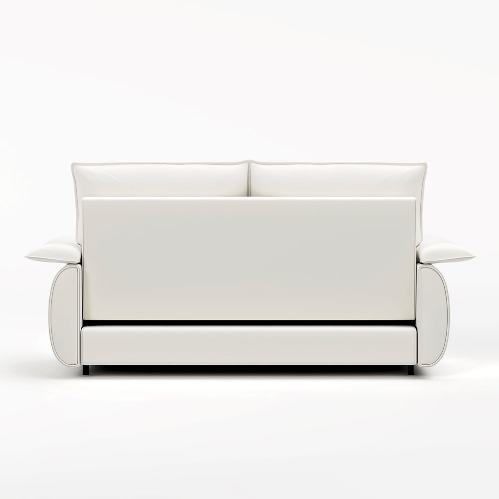 73" Performance Leather Sofa Bed window image