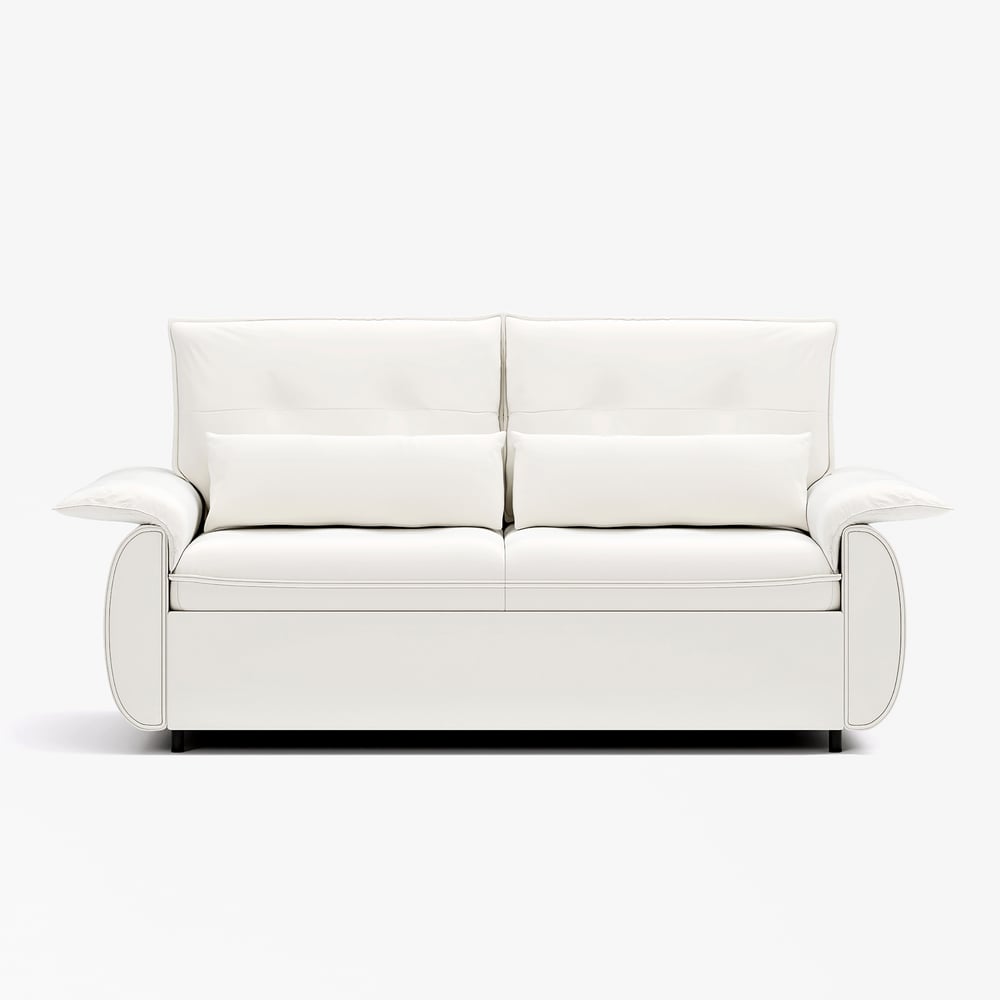 73" Performance Leather Sofa Bed window image