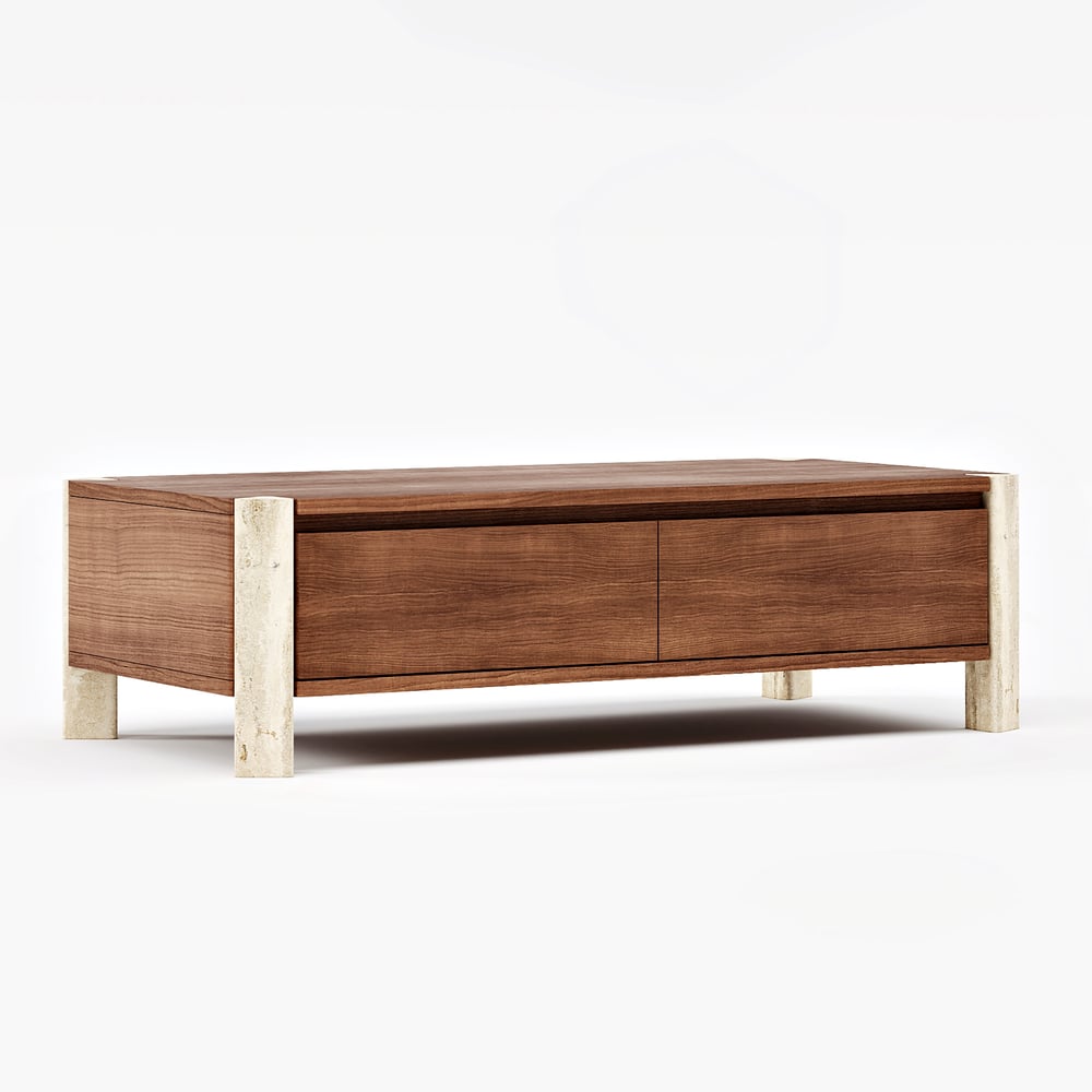 47"  Acacia Coffee Table with Storage window image