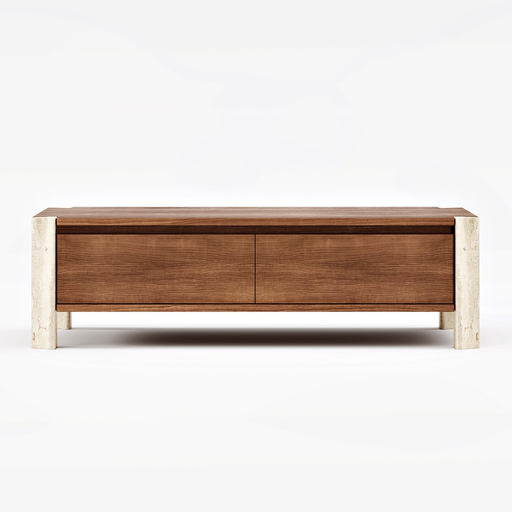 47"  Acacia Coffee Table with Storage window image
