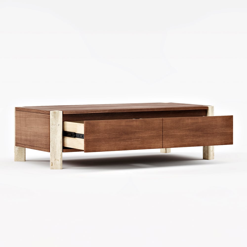 47"  Acacia Coffee Table with Storage window image