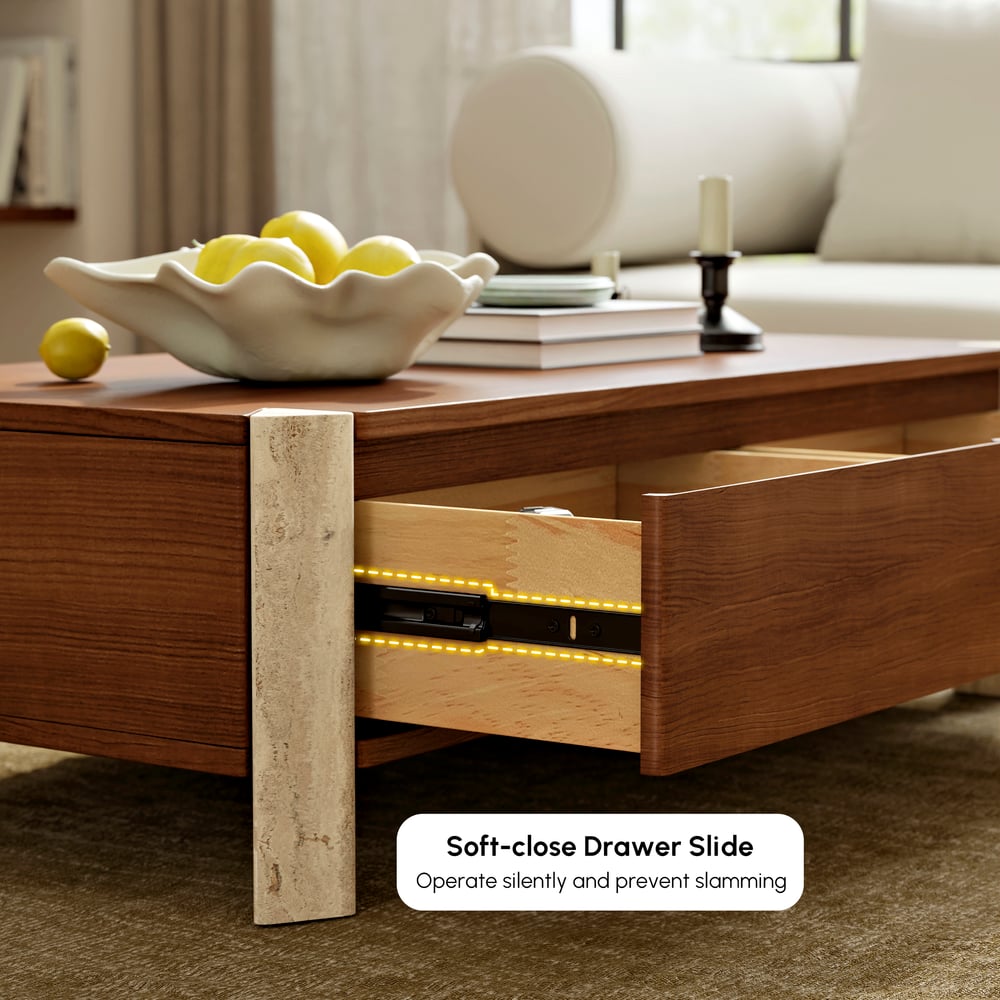 47"  Acacia Coffee Table with Storage window image