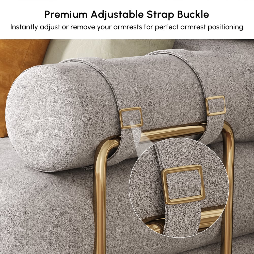 81" Velvet Futon Sofa Bed 3-Seater window image