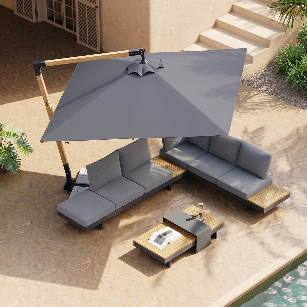 Axis 3000mm Cantilever Garden parasol with Adjustable Height window image
