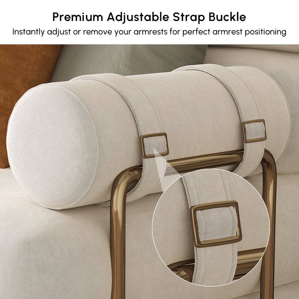 81" Velvet Futon Sofa Bed 3-Seater window image