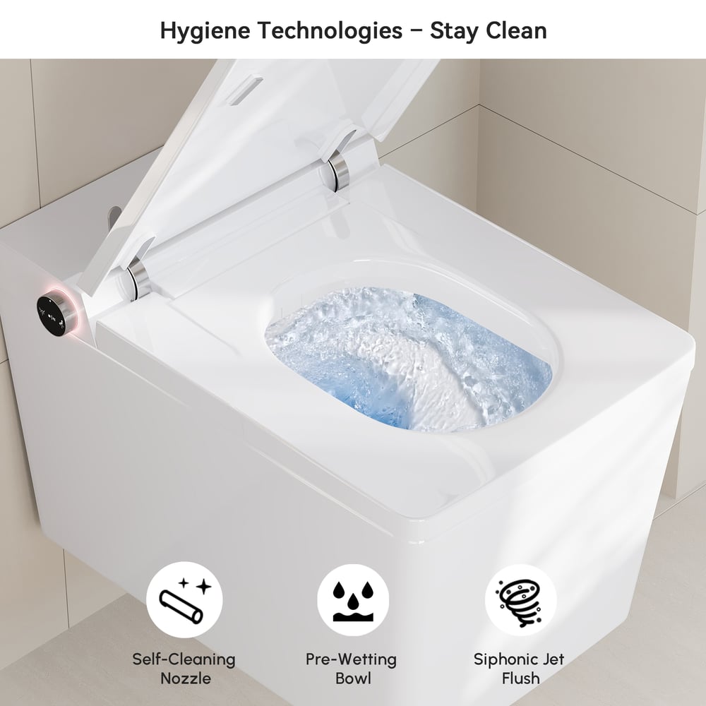 Airloo S3 Automatic Wall-Mounted Smart Toilet with Auto Open/Close Lid 1.32 GPF window image