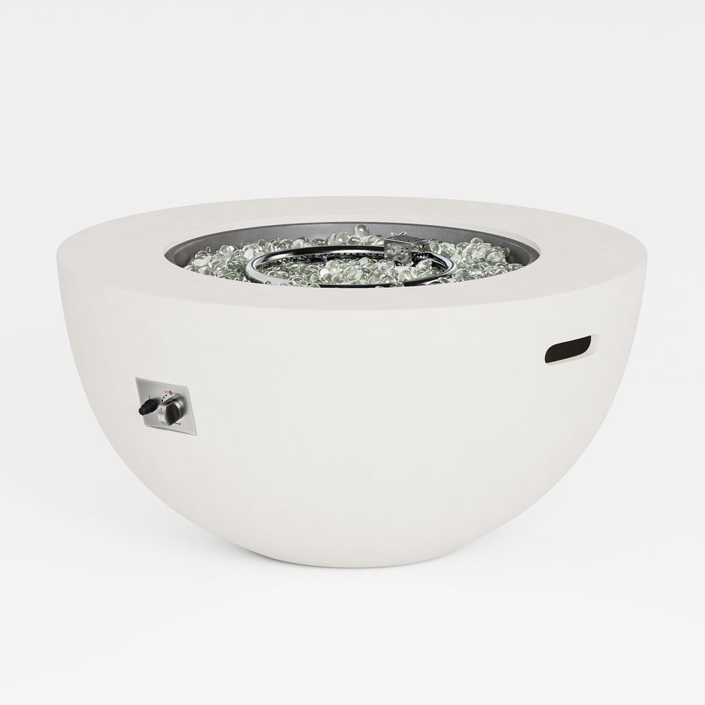 Szary palenisko wykonane z ognioodpornego betonu ze szkłem przedniej szyby obraz okna