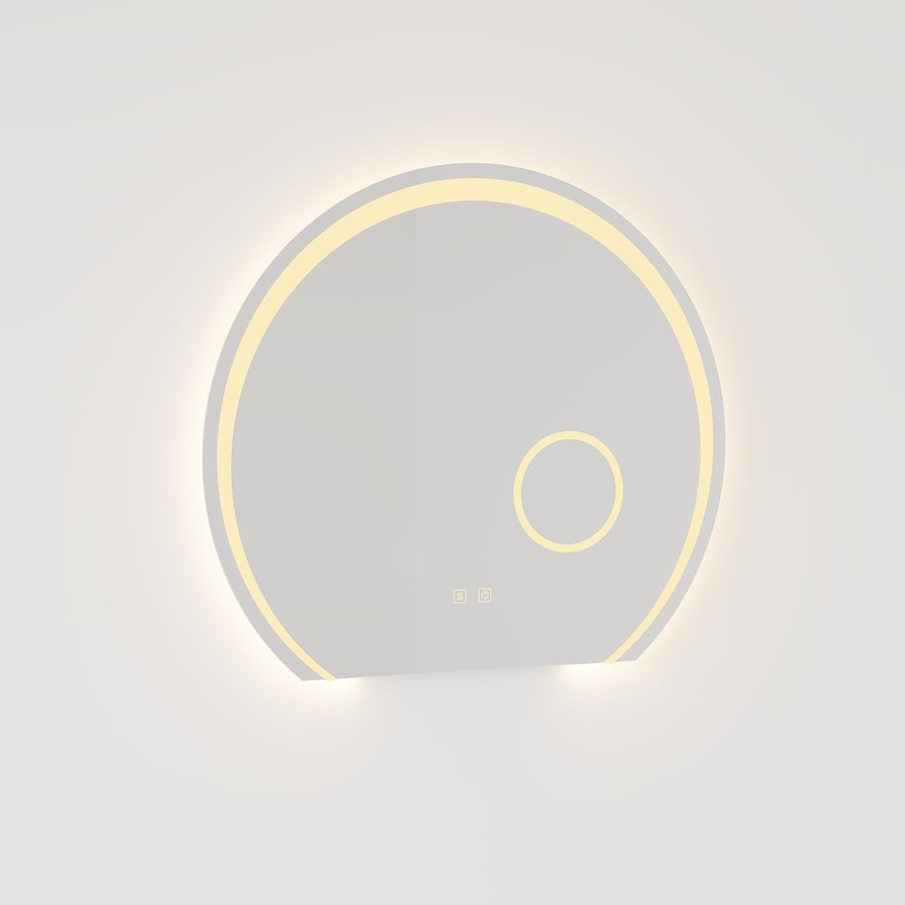 28" Wide LED Bathroom Mirror Dimmable with 3X Magnifier & Anti-Fog window image