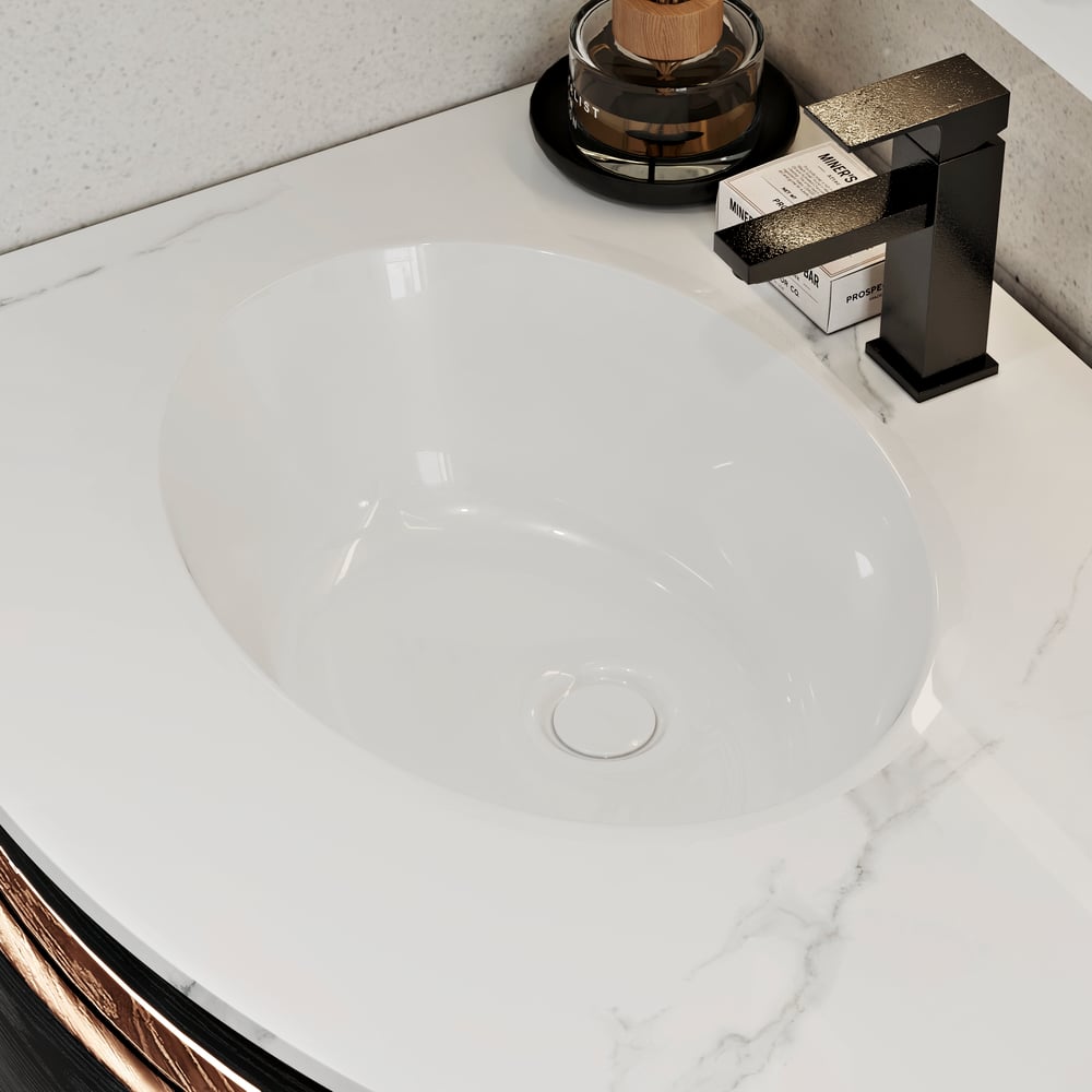 36" Corner Bathroom Vanity with Storage & LED Sensor Light window image
