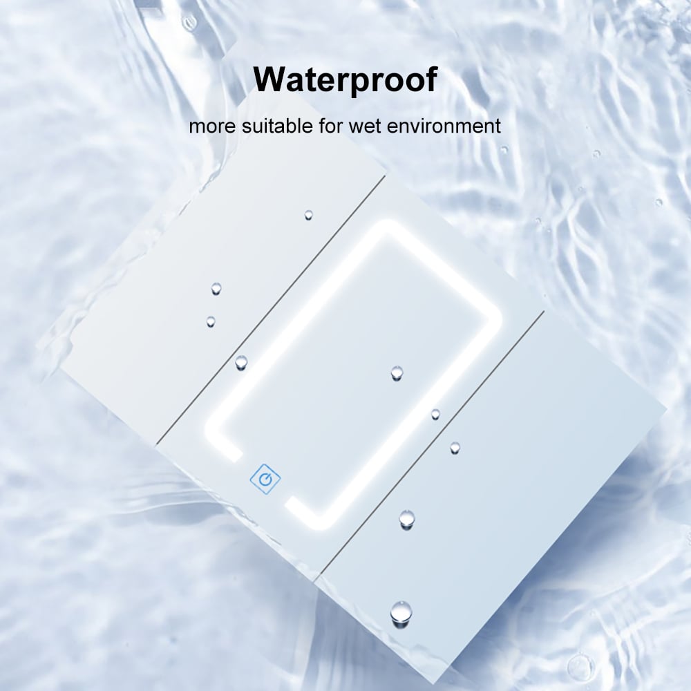 Floating Bathroom Vanity Set with LED Medicine Cabinet – Sintered Stone Countertop window image