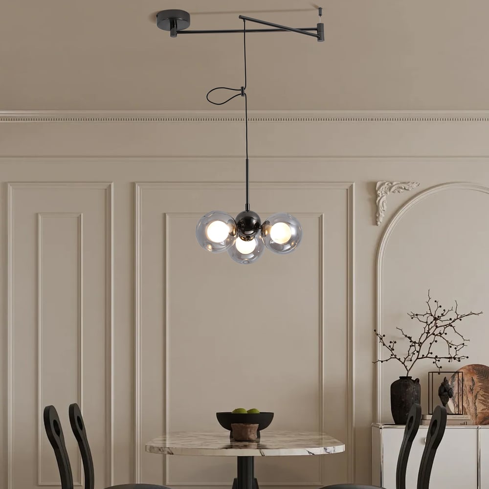 360° Rotatable, Spherical Pendant Light with Adjustable Hanging Height window image