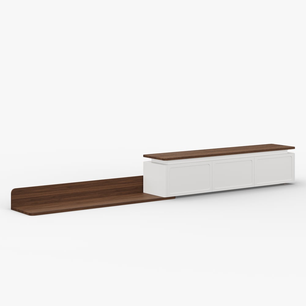 Ambra Extendable TV Stand with 3 Drawers and Light(1800mm-3300mm) window image