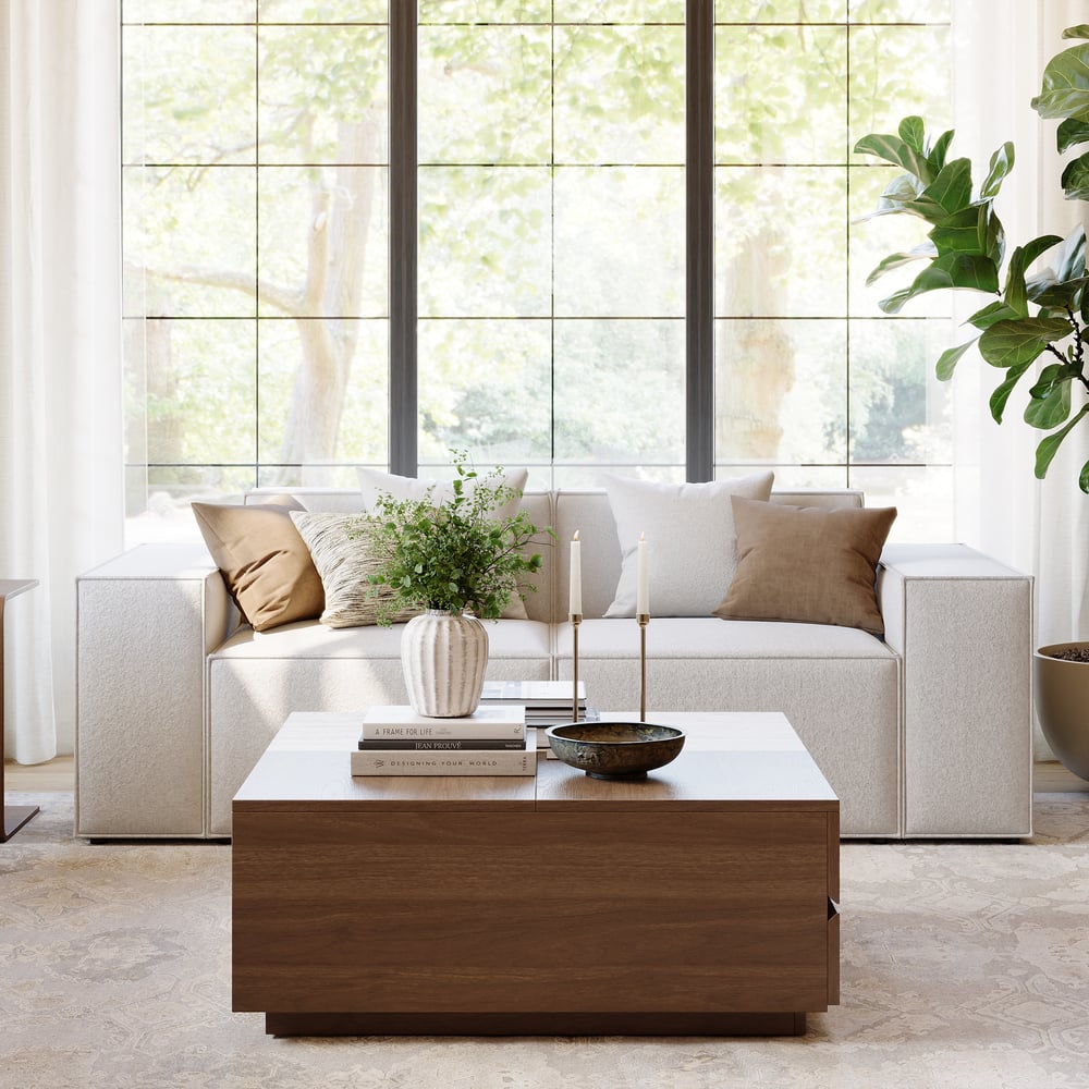 87" 2-Piece Modular Anti-scratch Performance Velvet Sectional window image