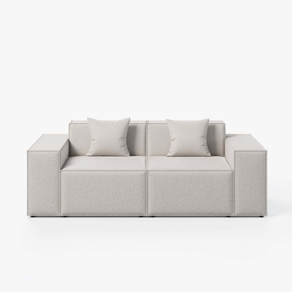 87" 2-Piece Modular Anti-scratch Performance Velvet Sectional window image