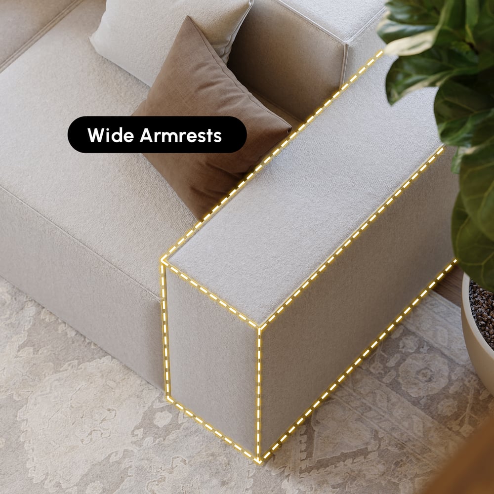 87" 2-Piece Modular Anti-scratch Performance Velvet Sectional window image