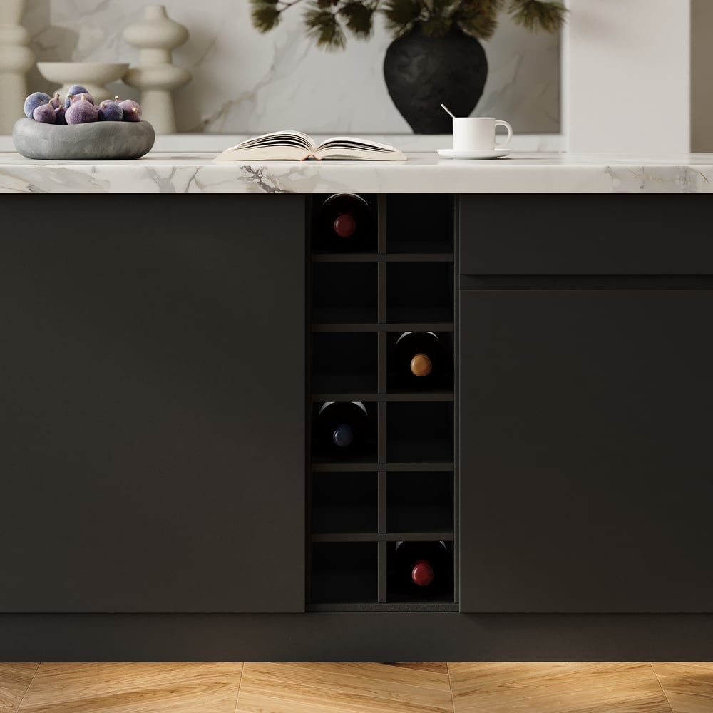 72" Japandi Style Kitchen Island with Multi-Storage and LED Light window image