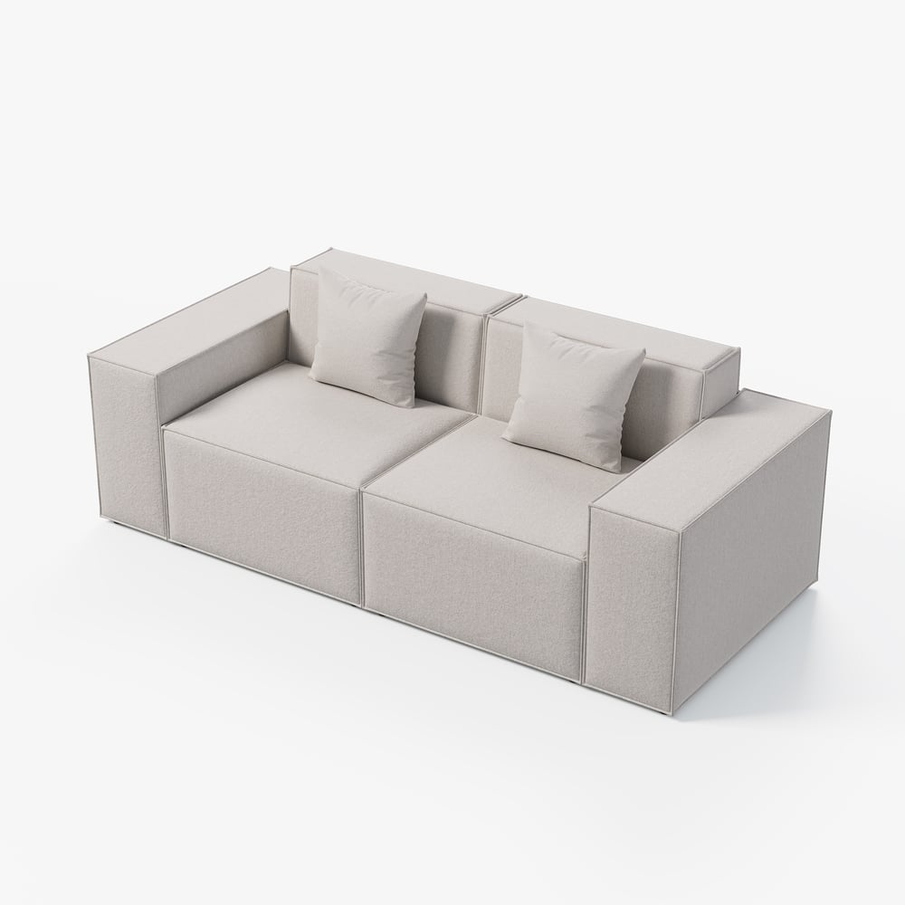 87" 2-Piece Modular Anti-scratch Performance Velvet Sectional window image