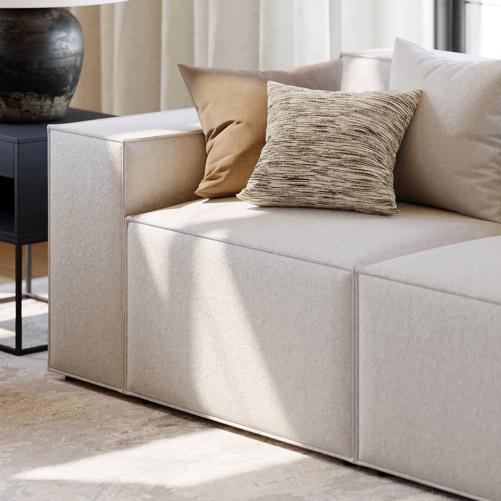 87" 2-Piece Modular Anti-scratch Performance Velvet Sectional window image
