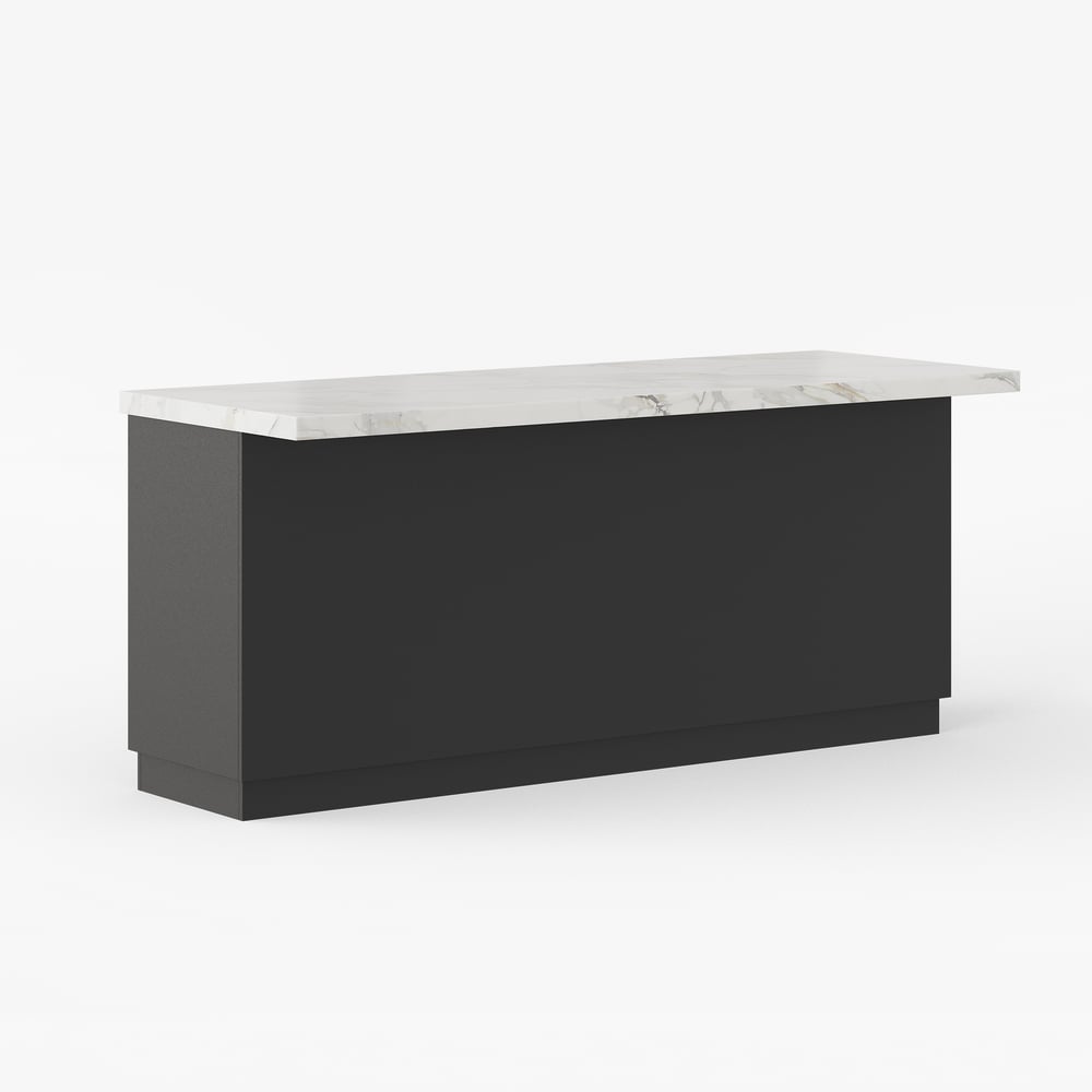72" Japandi Style Kitchen Island with Multi-Storage and LED Light window image