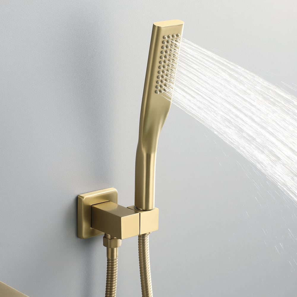 Wall Mounted Bathtub Mixer Tap Solid Brass with Thermostatic Mixer Shower window image