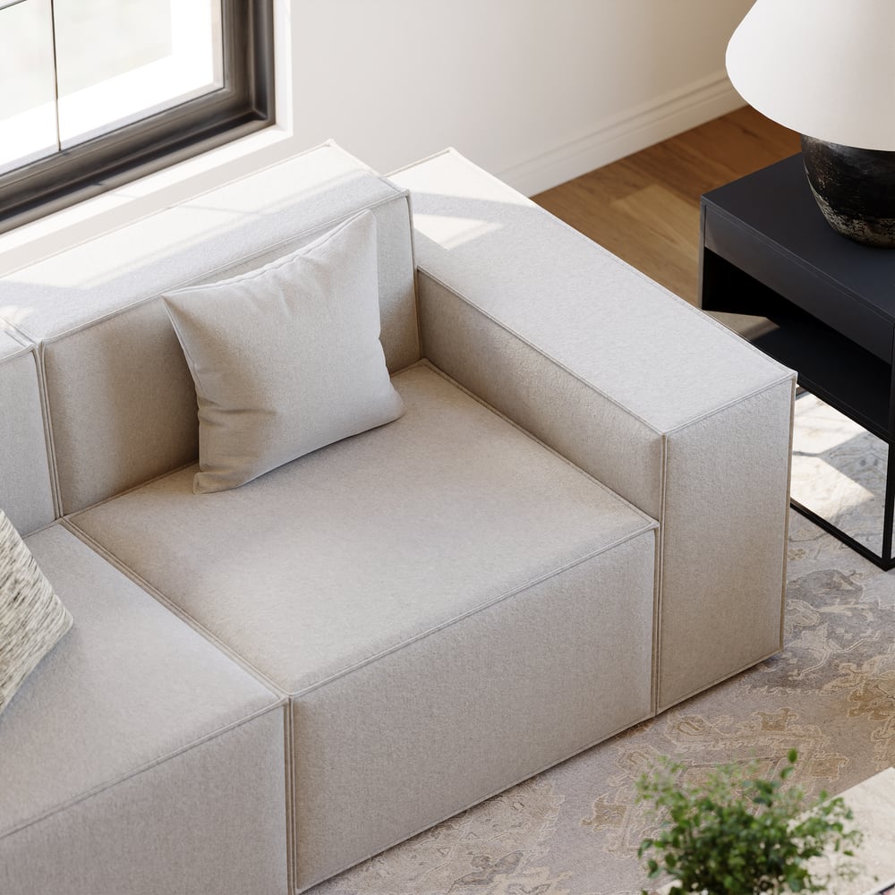 87" 2-Piece Modular Anti-scratch Performance Velvet Sectional window image