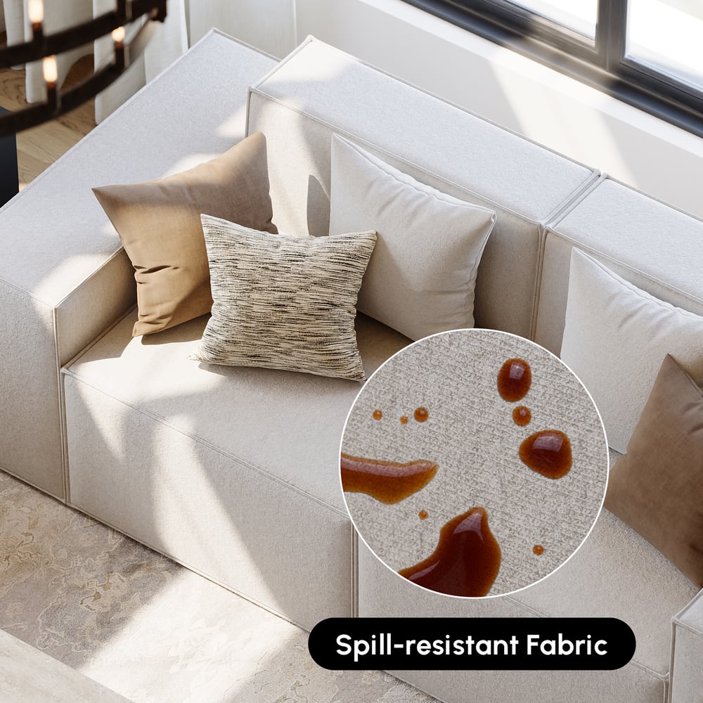 87" 2-Piece Modular Anti-scratch Performance Velvet Sectional window image
