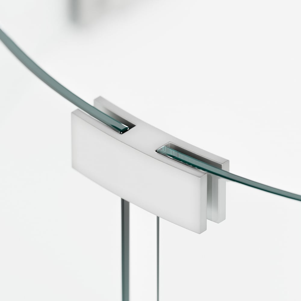 Round Tempered Glass Wind Guard for Fire Pit Table window image