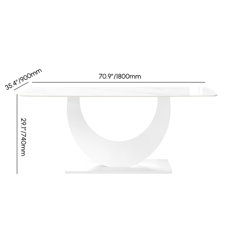 70,9 „Nowoczesny prostokątny stół jadalny ze spiekanym kamieniem 6-8 osób obraz wagi wymiary