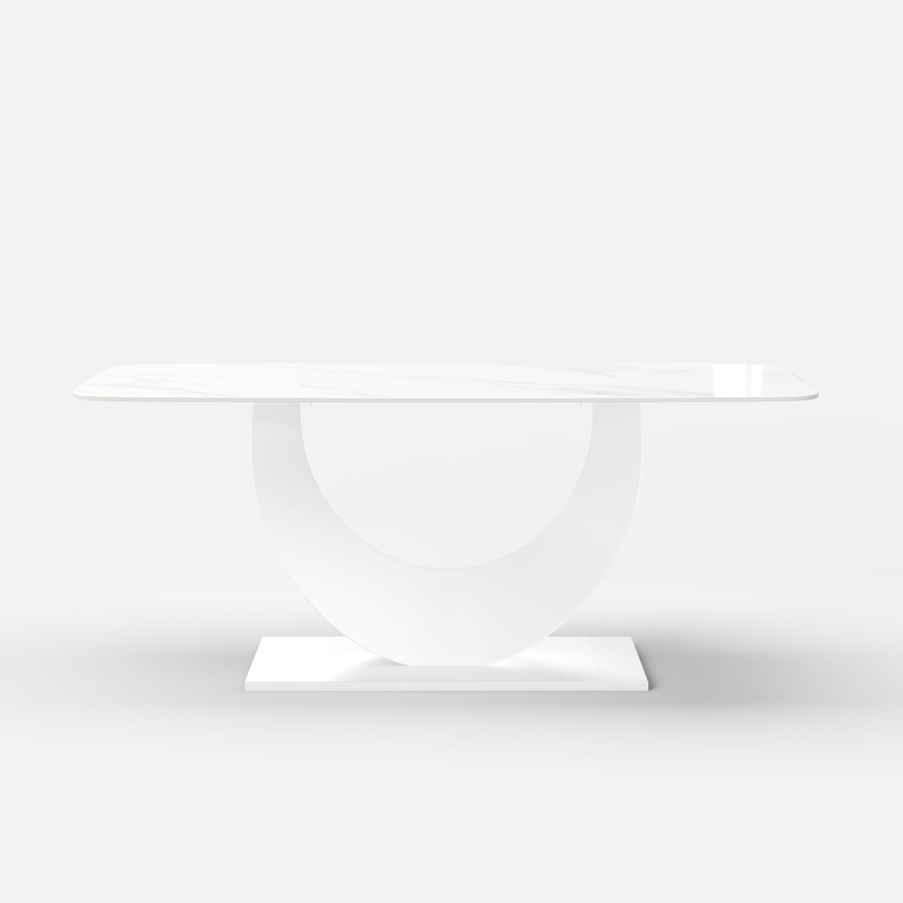 70,9 „Nowoczesny prostokątny stół jadalny ze spiekanym kamieniem 6-8 osób obraz okna