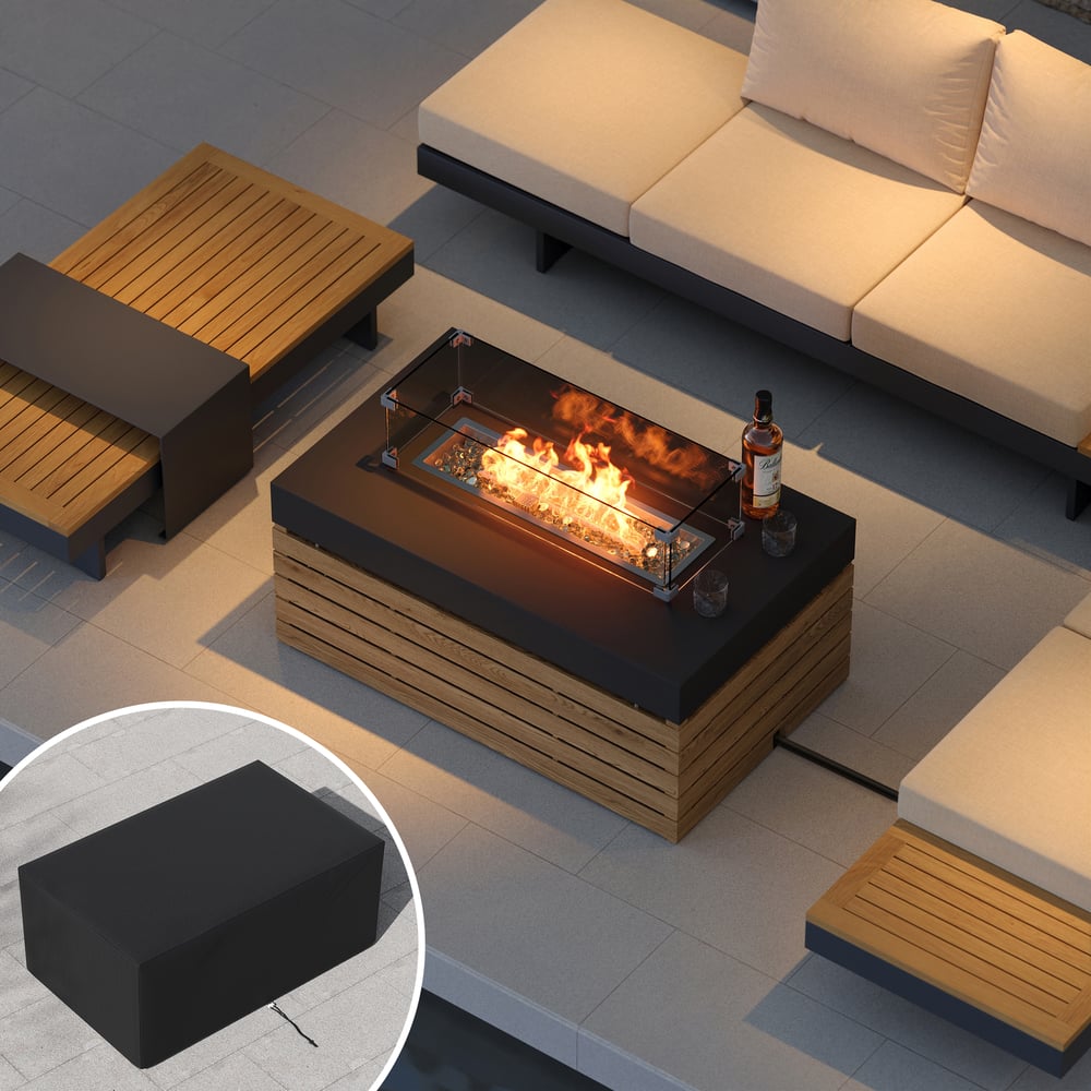 Axis 39-Inch Smokeless Propane Fire Pit Table with Cover for Outdoor Patio window image