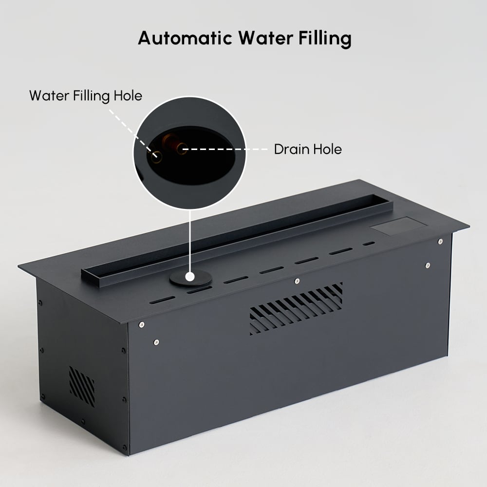 87" Sintered Stone Electric Fireplace Humidifier TV Stand window image