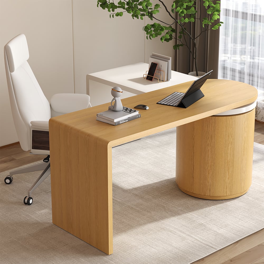 Customer Reviews for Modern Rotatable L Shaped Executive Desk with Cabinet & 2 Drawers  (59.8'')
