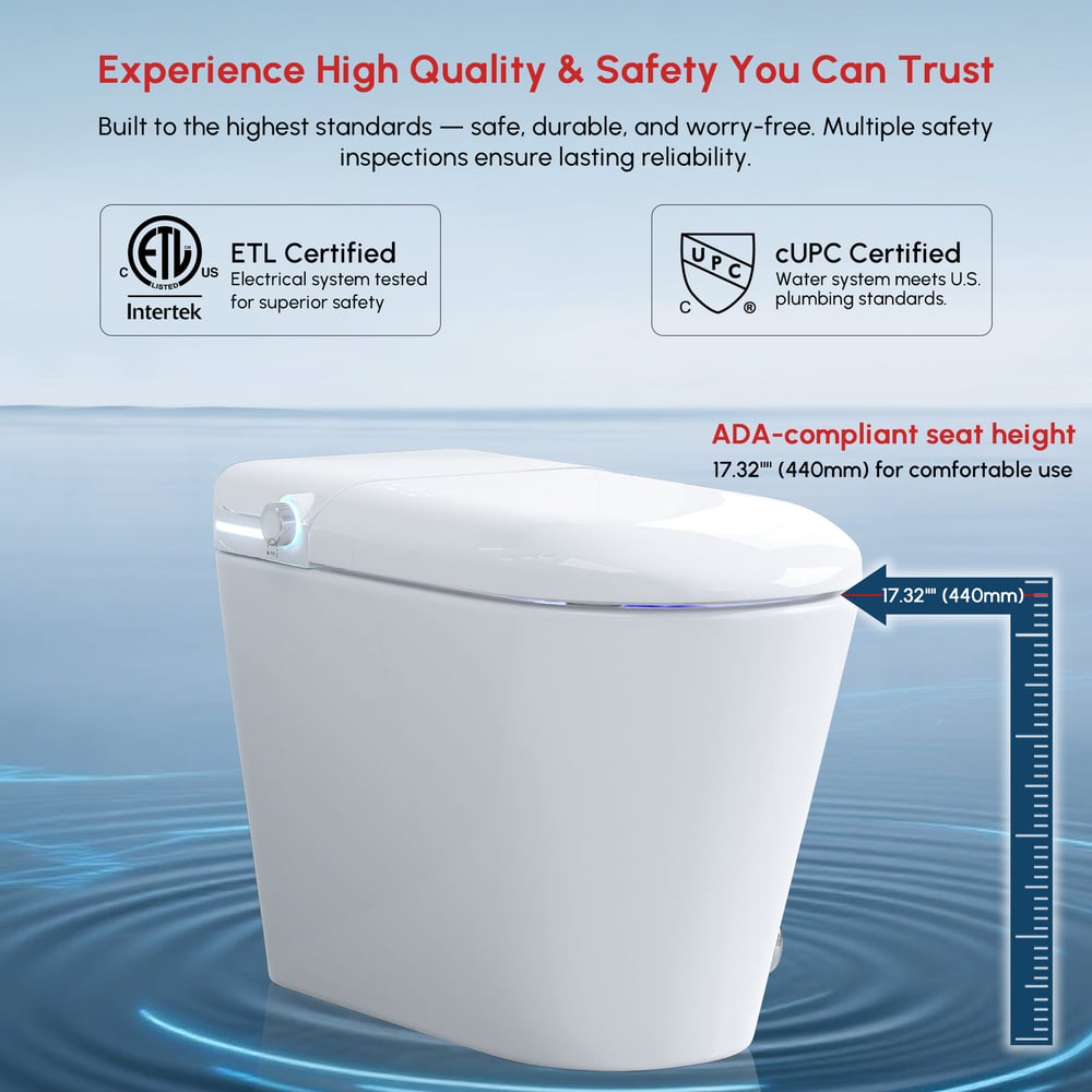 Glowin K3 Modern Smart One-Piece Elongated Smart Toilet, Built-in Tank, Aromatherapy window image