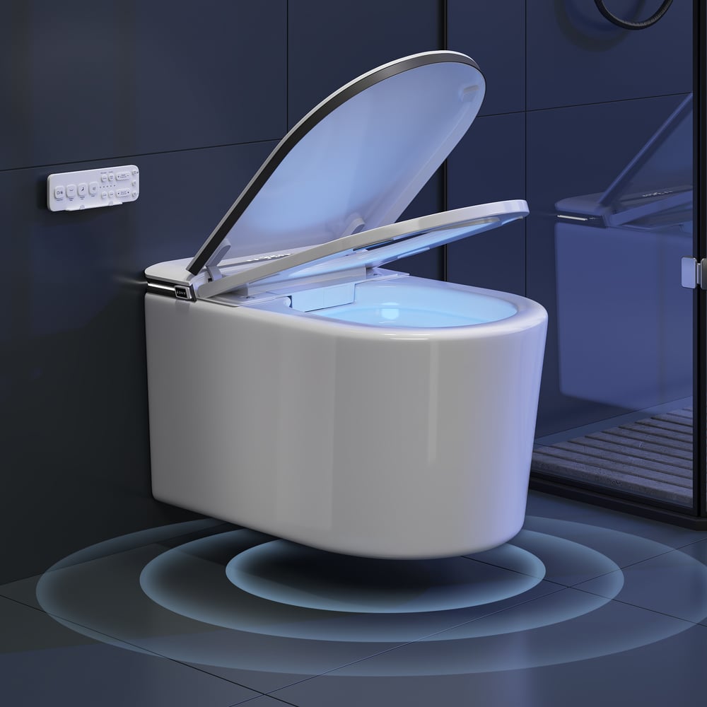 Airloo S6 Wall-Mounted Smart Bidet Toilet with Auto Lid, Aromatherapy window image