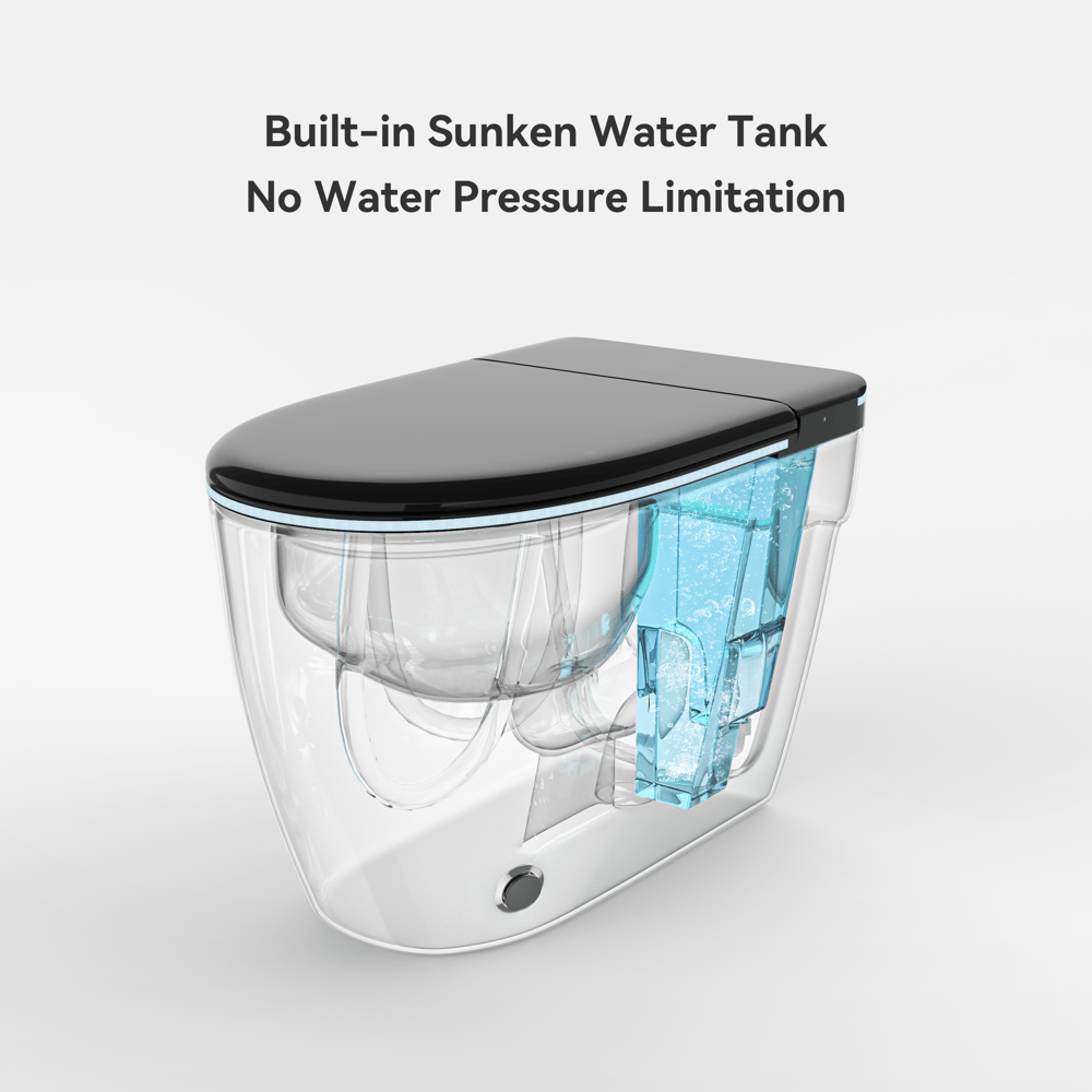 Hynova AX7 Automatic One-Piece Elongated Smart Bidet Toilet with Heated Seat | Dryer window image