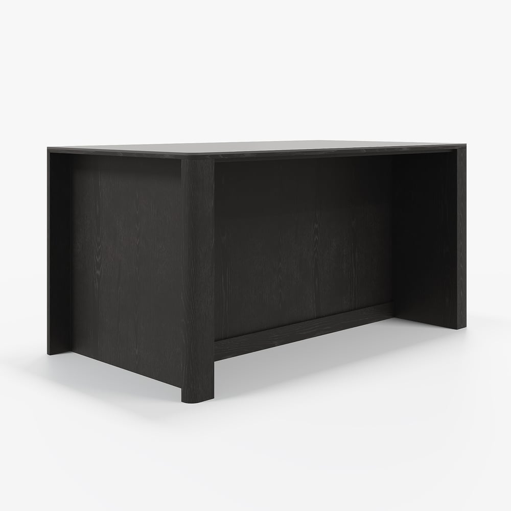 72" Sintered Stone Top Solid Wood Kitchen Island with Storage in Black window image