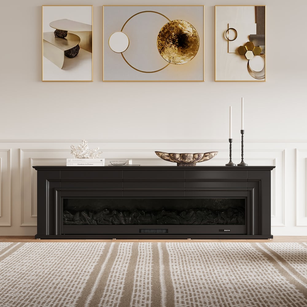 78.7" Electric Fireplace TV Stand with Remote Control window image