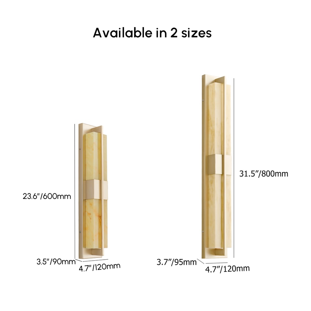 23.6" Gold LED Outdoor Wall Lighting Modern Waterproof Outdoor Wall Sconce for House window image