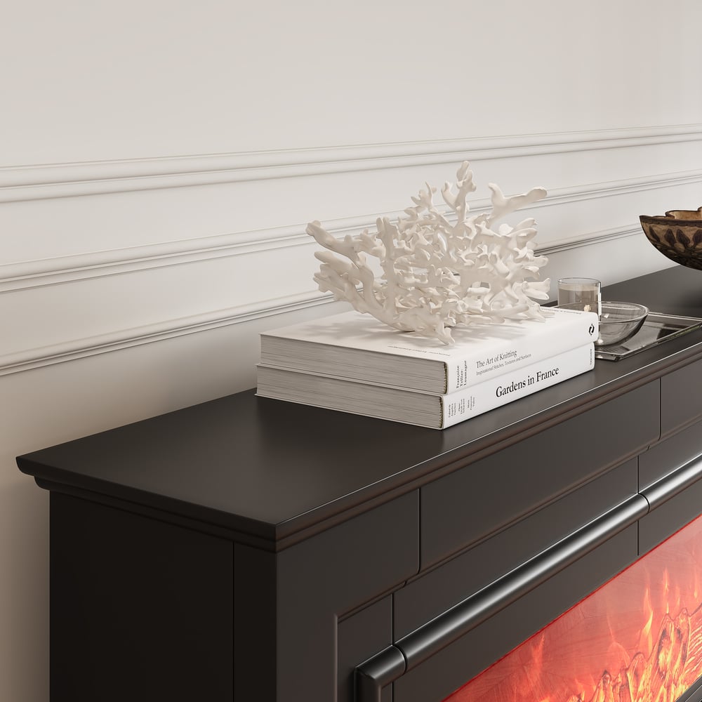 78.7" Electric Fireplace TV Stand with Remote Control window image