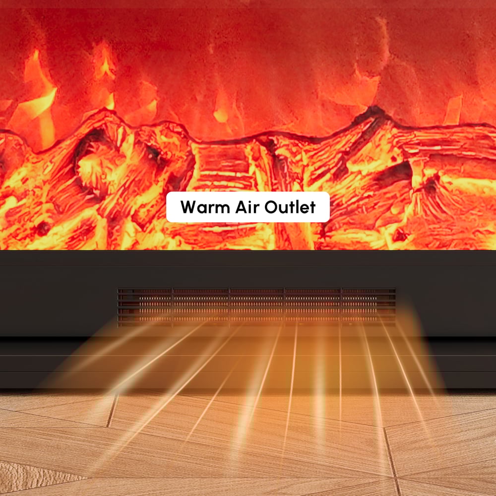 78.7" Electric Fireplace TV Stand with Remote Control window image