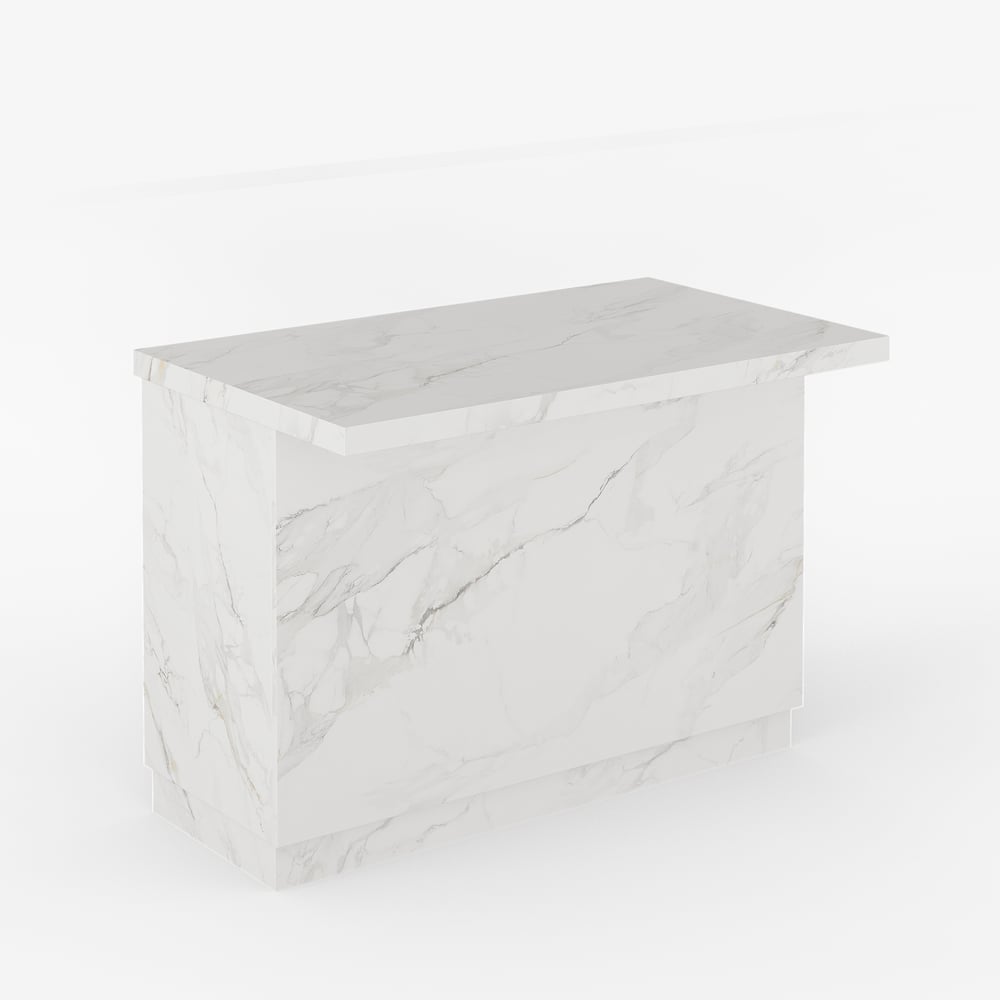 1270mm Japandi Kitchen lsland White Wooden Storage Kitchen Cabinet with Light window image