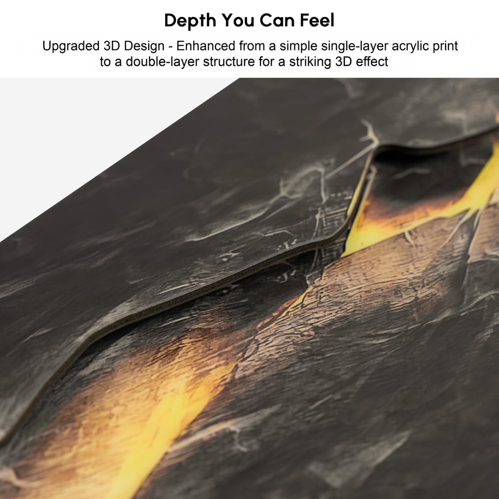 Modern Abstract LED Wall Art with Backlit Light Home Decor — USB Powered window image